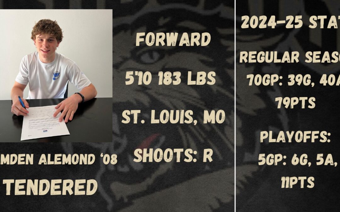 Forward Camden Alemond Signs Tender with Bismarck Bobcats